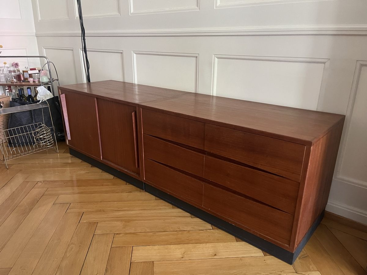 Kommoden: Vintage Midcentury Sideboard aus Teakholz – Gebraucht aus Basel von BaronB