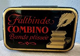 Antike Blechdose Faltbinde COMBINO - Hausmann St. Gallen