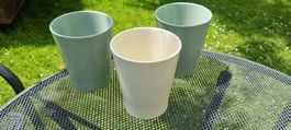 3er Set Übertöpfe, ideal für den Garten Frühling/Sommer