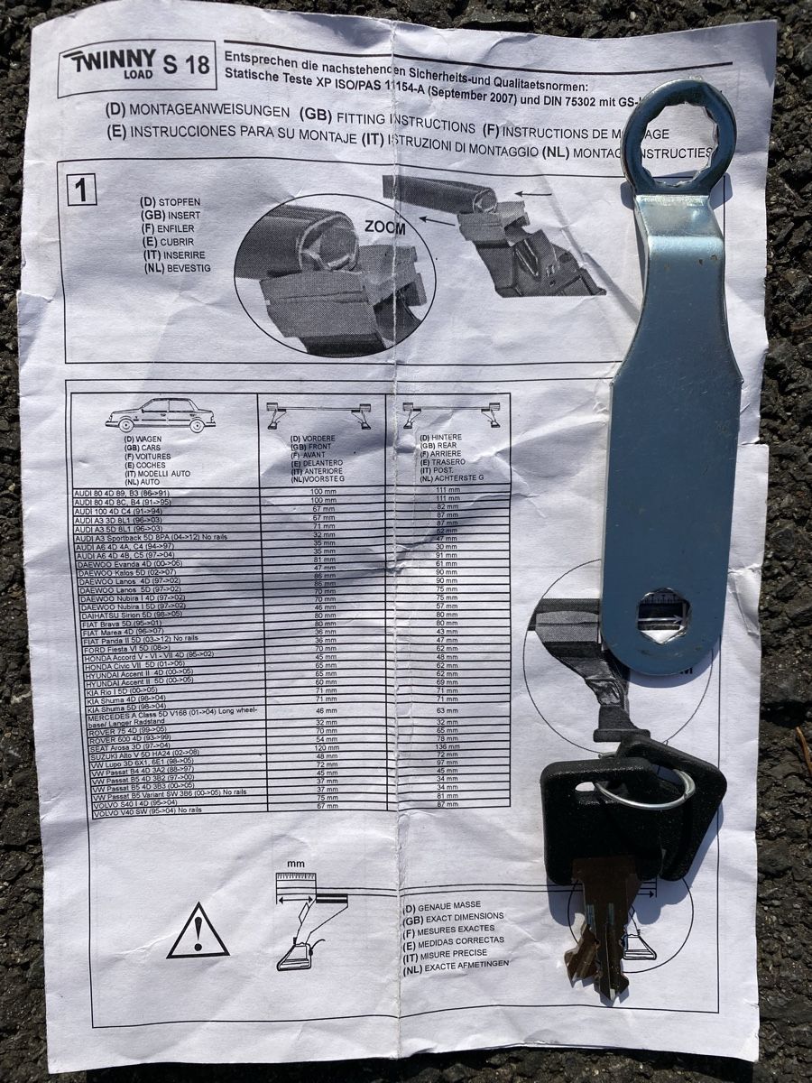 Portapacchi: Twinny Lade Dachträgersatz S 18 – Usato da Schübelbach venduto da ann_8g9l 1
