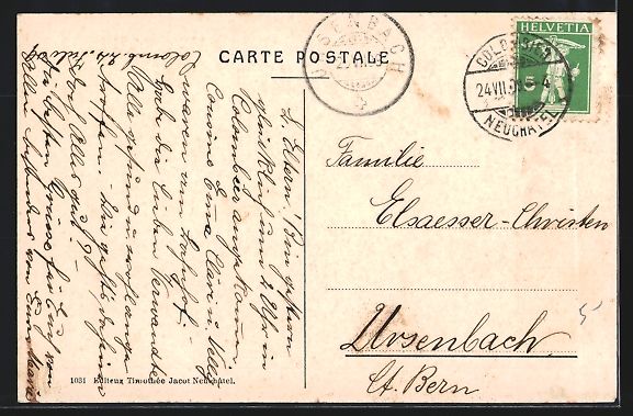 Cartes postales: AK Colombier /NE, Le Quartier neuf – D'occasion à Berlin par bartko-reher 1