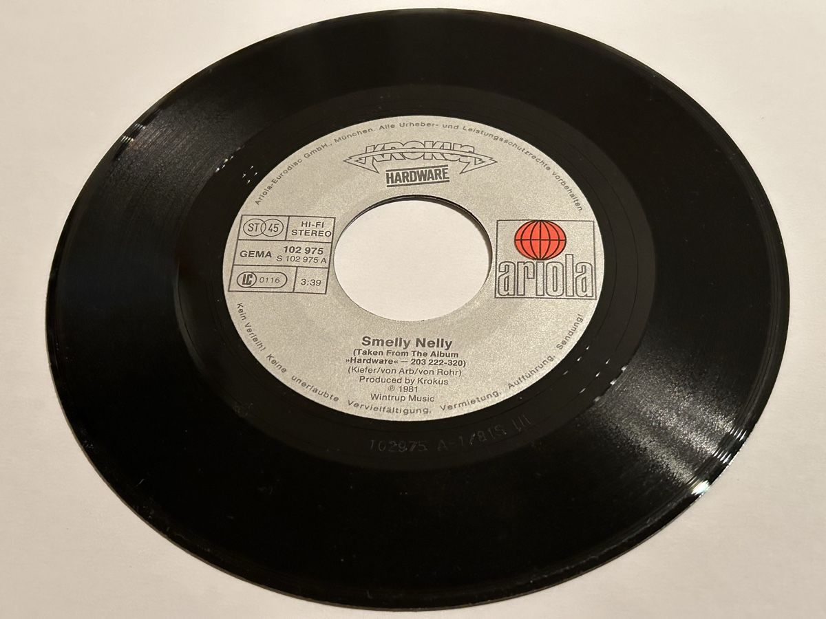 Dischi in vinile: Krokus. 1981. Smelly Nelly / Burning Bones – Usato da Faulensee venduto da Mizuno06 2