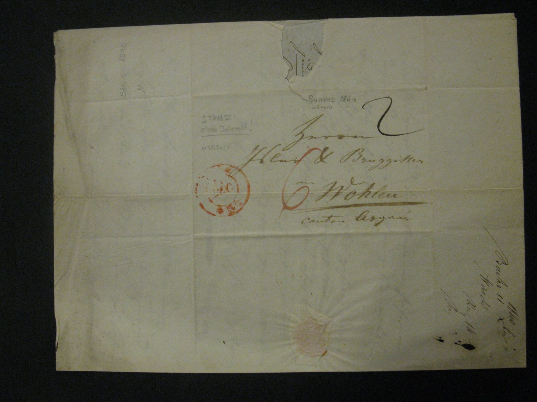 Timbri: Buochs - Stanz - 1840 – Usato da Bischofszell venduto da Joachim-115 2