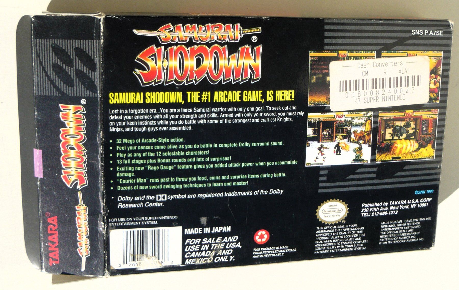 Nintendo Spiele: SNES: Samuraï Showdown, avec Boîte – Gebraucht aus Onex von Jaguar1986 3