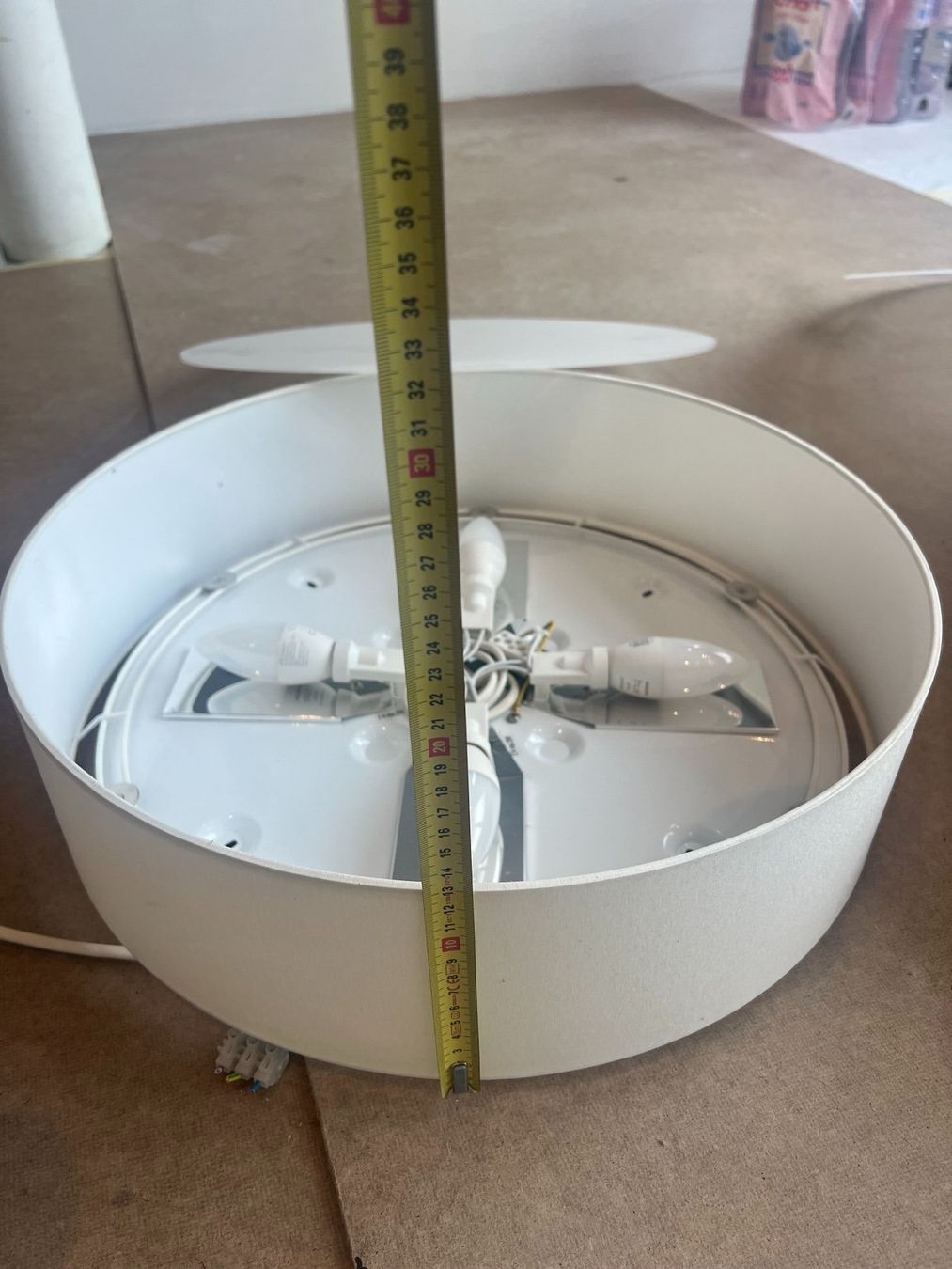 Kronleuchter & Deckenlampen: Deckenlampe / Stoff-Deckenleuchte – Ø ca. 50 cm – Gebraucht aus Urdorf von Tornado75 3