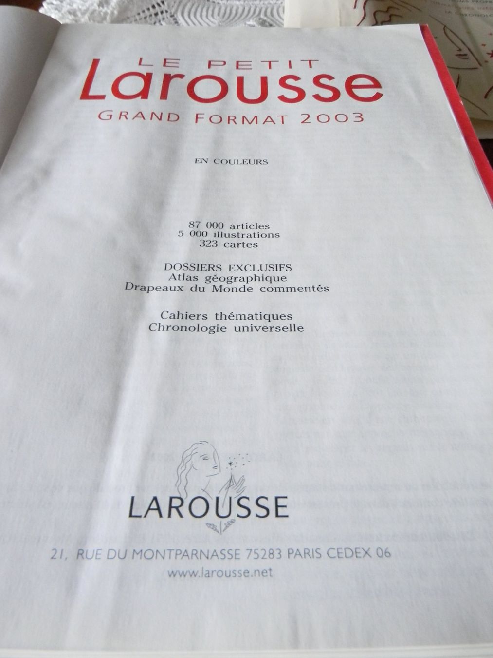Libri: Dictionnaire Petit Larousse Grand format 2003 – Usato da Bournens venduto da monique048 2