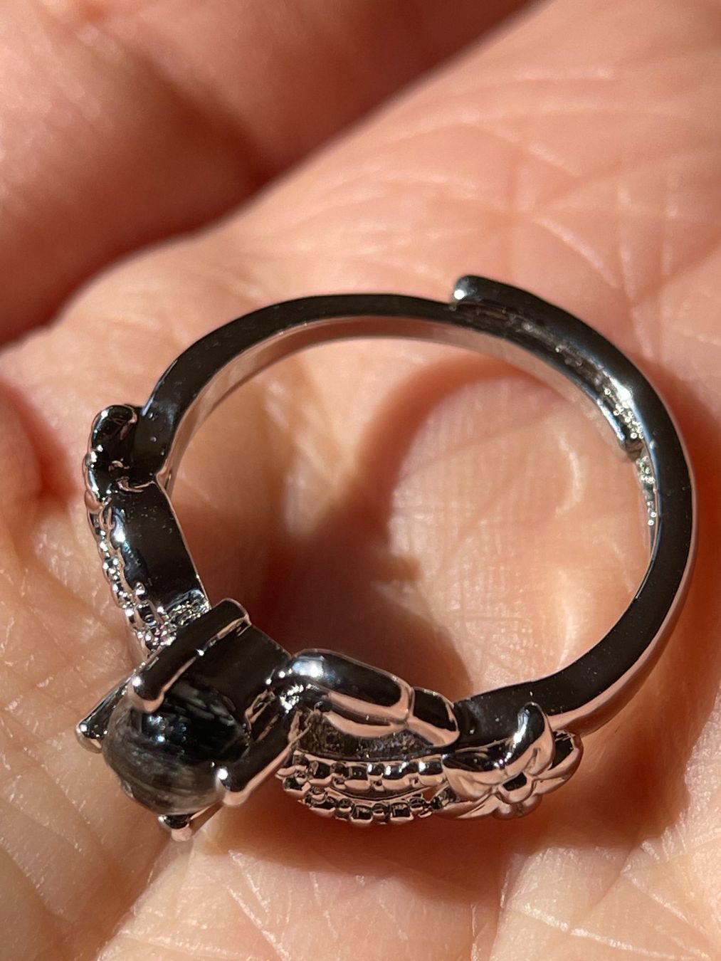 Anelli: 100 % echter schwarzer Rutilquarz-Ring – Edelsteinring. – Nuovo e nell'imballaggio originale da Schiers venduto da sisikristall 8