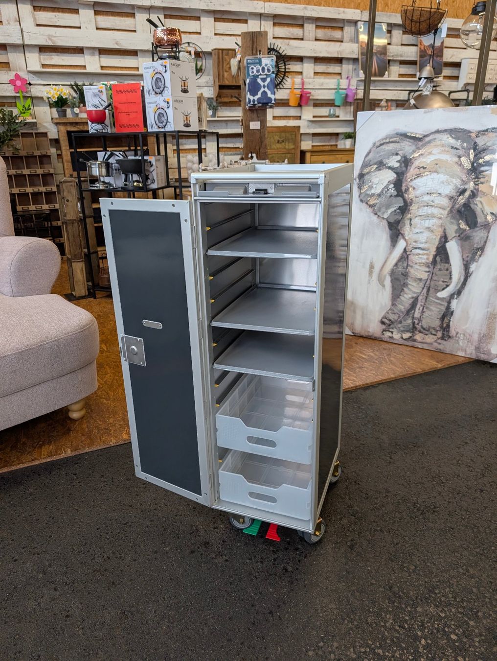 Altro in Aeronautica: Design Flugzeugtrolley Bartrolley Anthrazit/Silber – NEU – Nuovo (secondo la descrizione) da Grabs venduto da Moebelsparadies 1