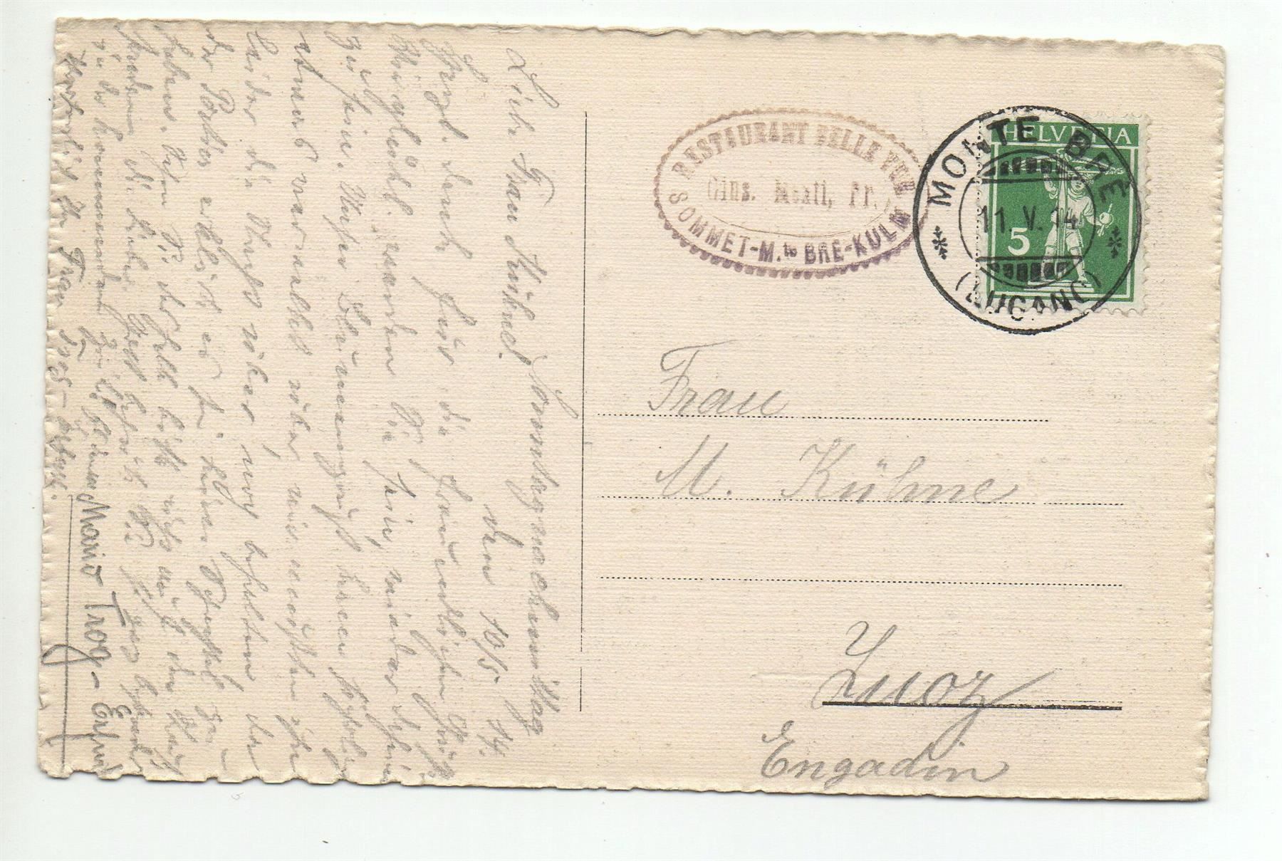 Cartes postales: LUGANO Monte Brè No. 102 – D'occasion à Jona par philajona 1