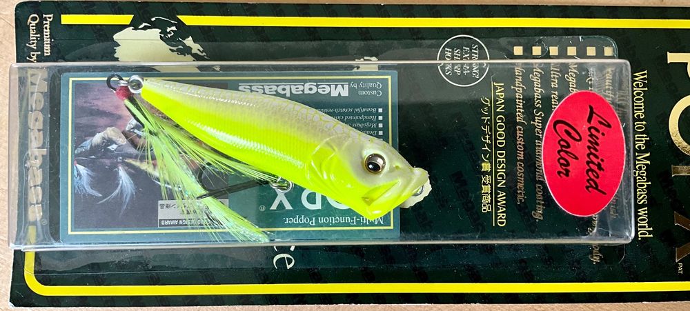 2 Leurres Megabass Pop-X – Couleurs Limitées Anciennes – Occasion