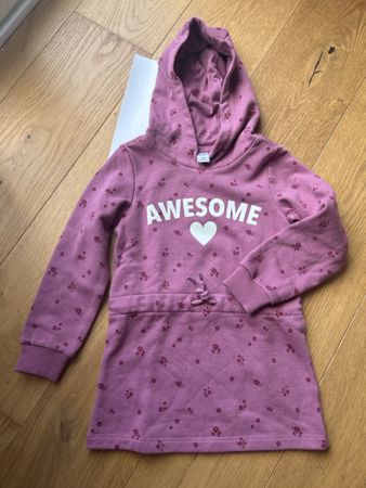 Mädchen Pullover Kleid Grösse 116 geblümt guter Zustand