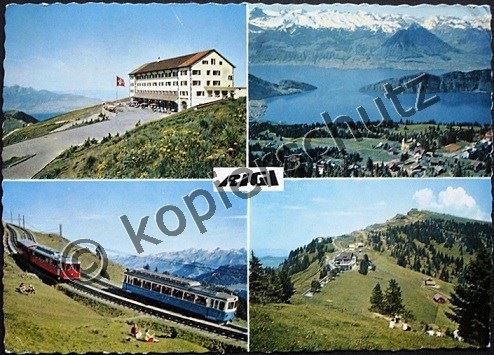 Cartoline postali: Vitznau-Rigi-Bahn - Vierwaldstättersee – Usato da Jona venduto da philajona