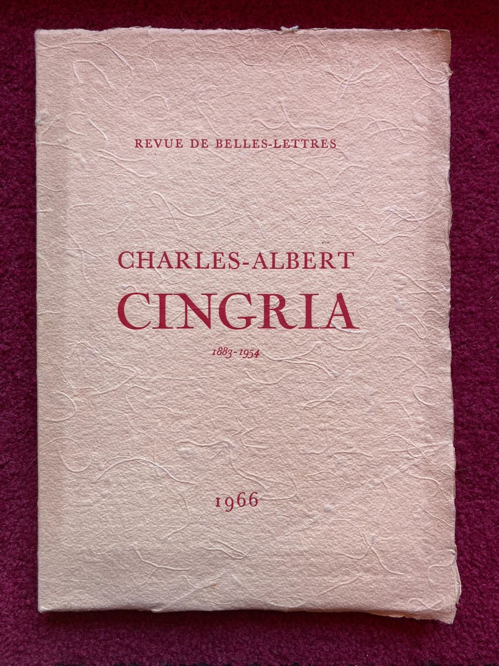 Libri: Charles-Albert Cingria - 1883-1954 / 1966 – Usato da Versoix venduto da HELVETICA_1