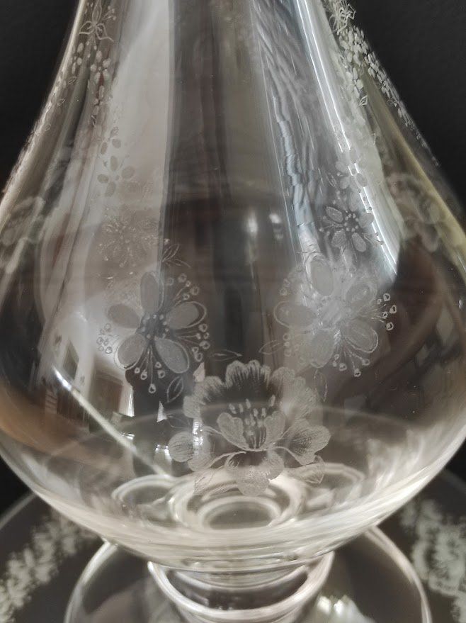 Carafes: Glaskaraffe mit Stopfen und Spiegeluntersatz – Neuf (Voir description) à Jona par gatsby1972 2