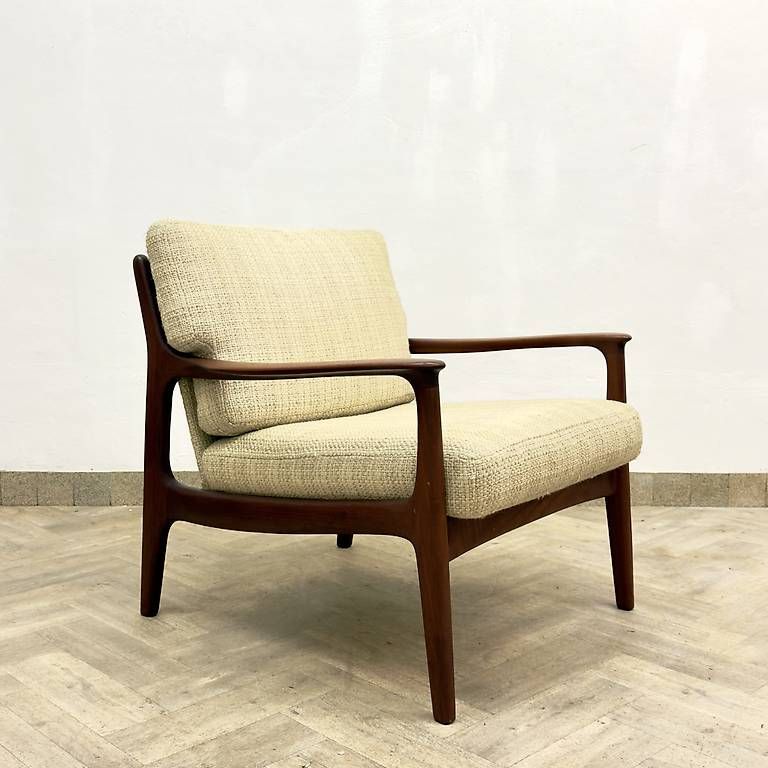 Poltrone: Mid Century teak Easy Chairs by Eugen Schmidt – Usato da basel venduto da vintory.ch 5