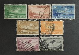Kuba/Cuba 1931-48, Flugpost, LoT gestempelt
