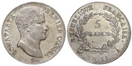 Frankreich, Napoleon, 5 Francs AN XI (1803) Paris
