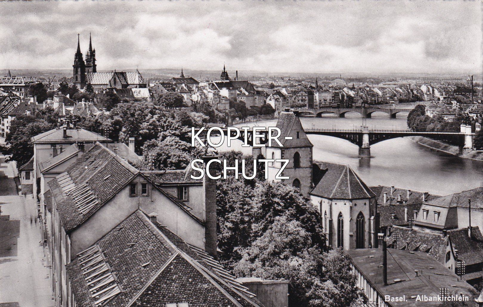 Cartoline postali: Basel - Albankirchlein /mp – Usato da Hombrechtikon venduto da Rudolf07