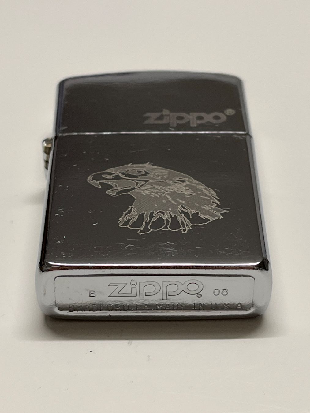 Zippo Feuerzeuge: Zippo Feuerzeug mit Adler-Gravur – Gebraucht aus Zürich von VVintage 1