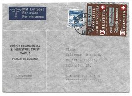 Luftpost-Brief 10.IV.43 mit Werbemarken Nr. Z34d + 207