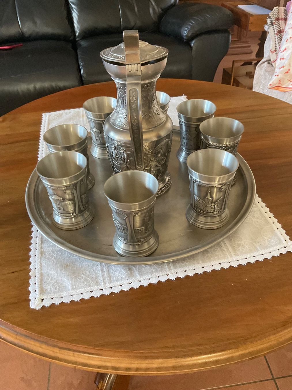 Caraffe: Set da vino in peltro vintage – Usato da Allschwil venduto da pcar25 2