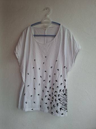 T-Shirt mit Vogel-Motiv, Grösse XL