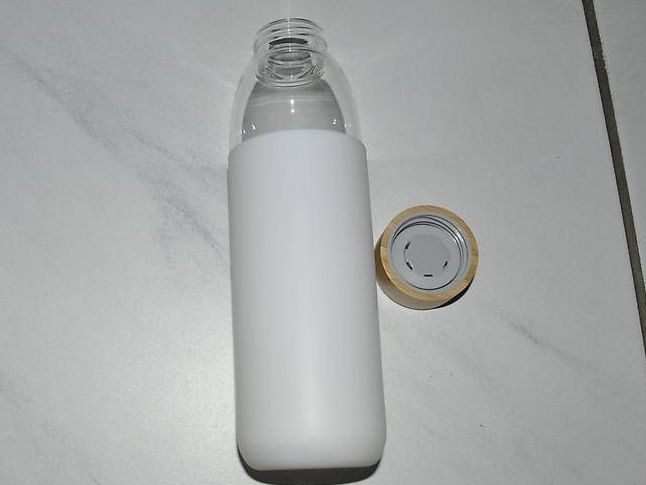 Borracce & Thermos: Glasflasche mit Deckel, Weiss 600ml – Usato da Oberrüti venduto da ELALL 3