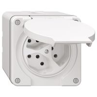 NAP Steckdose NEVO, 3×T13, IP21, weiss, Feller