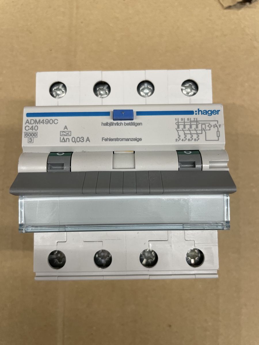 Hager Alimentazione elettrica: Hager FI / LS  C40 30mA ADM490C 4Pol – Nuovo (secondo la descrizione) da Einsiedeln venduto da nEWKEEP