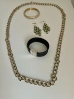 Kette, Armreife und Ohrringe / Modeschmuck