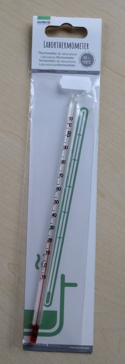 Laborthermometer Messbereich -10 bis 110 Grad - NEU