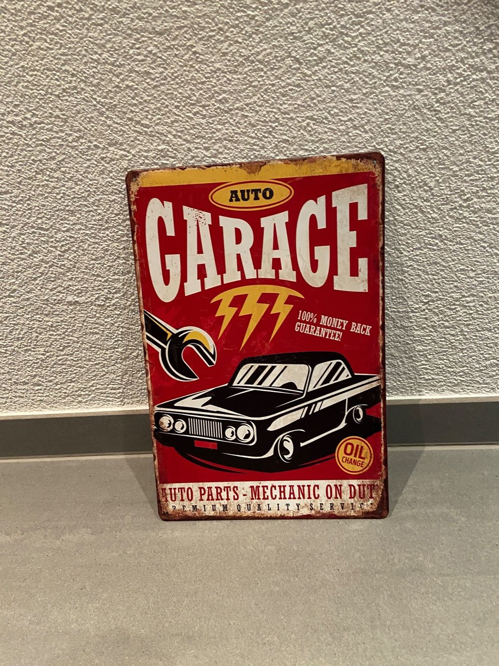 Schilder: SCHILD Vintage Blechschild GARAGE AUTO NEU – Neu und originalverpackt aus Seon von Aaargauer01 4