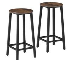 2er Set Barhocker Corby Industrial Holz dunkel, rustikal