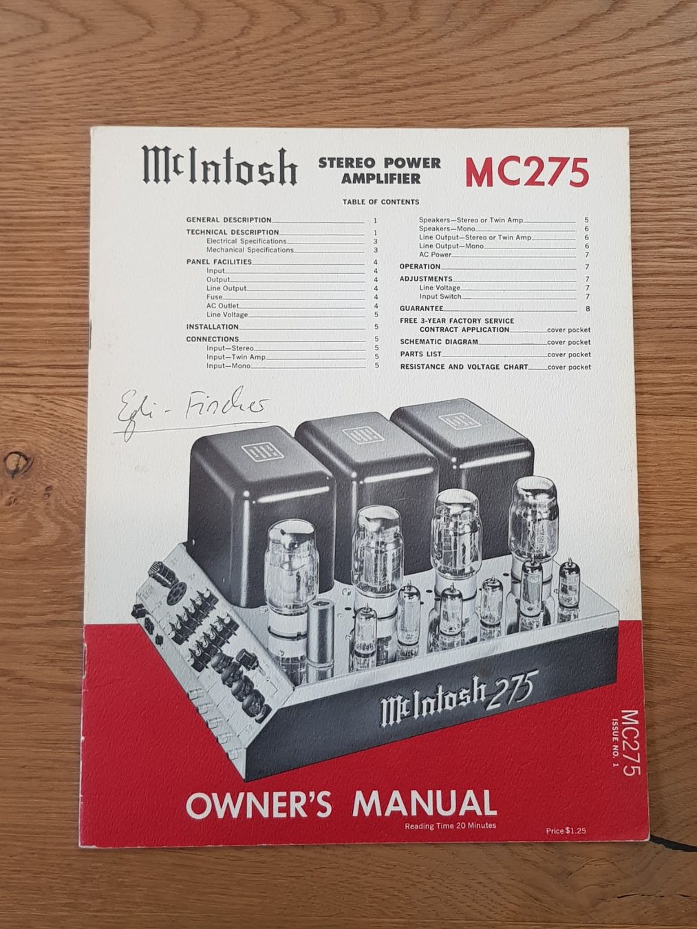 McIntosh Amplificatori: McIntosh MC275 Bedienungsanleitung – Usato da Esslingen venduto da Sascha011113