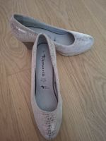 Tamaris Pumps Blockabsatz beige / rose metallic Grösse 37