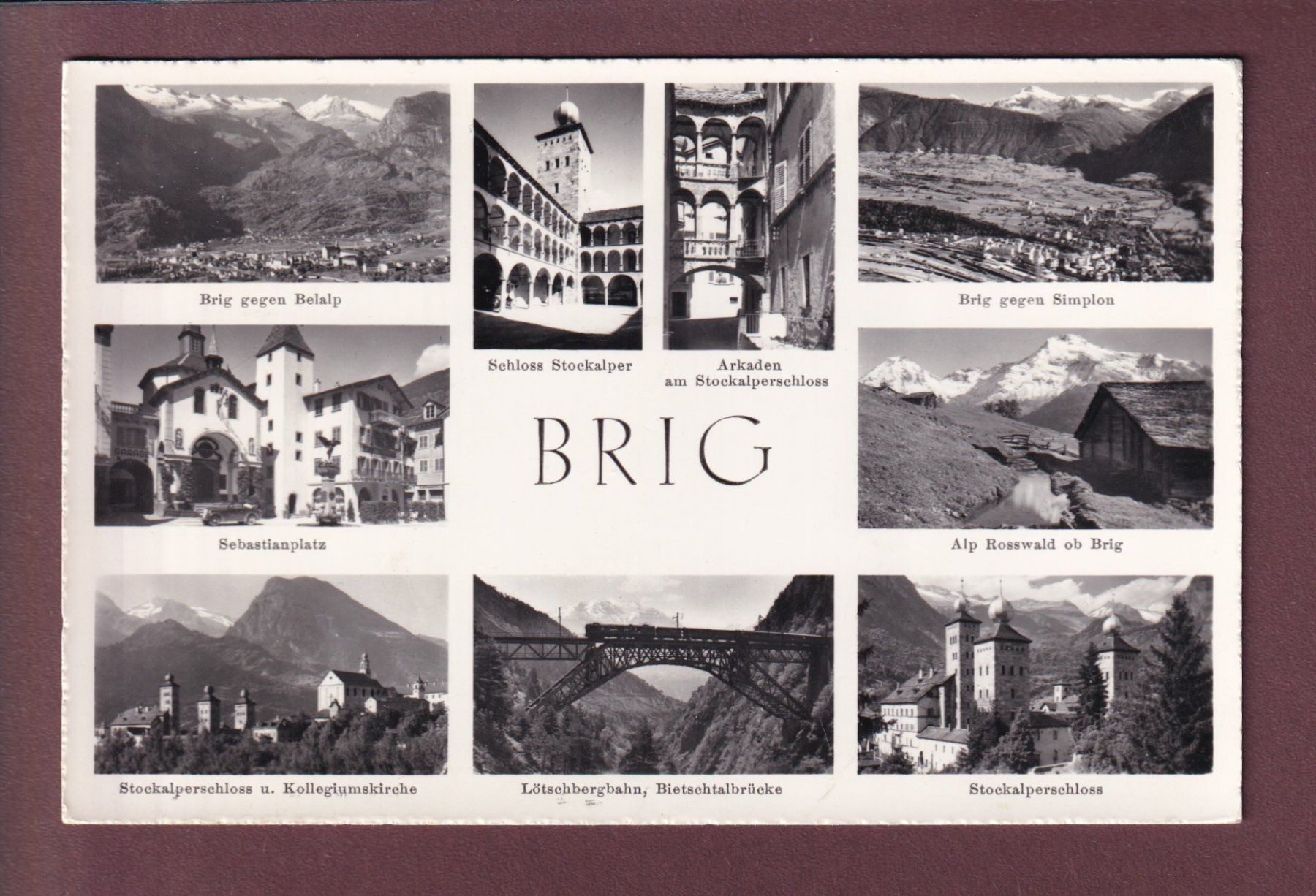 Cartes postales: BRIG - 9 Bilder - 1966 – D'occasion à Pully par nicecards