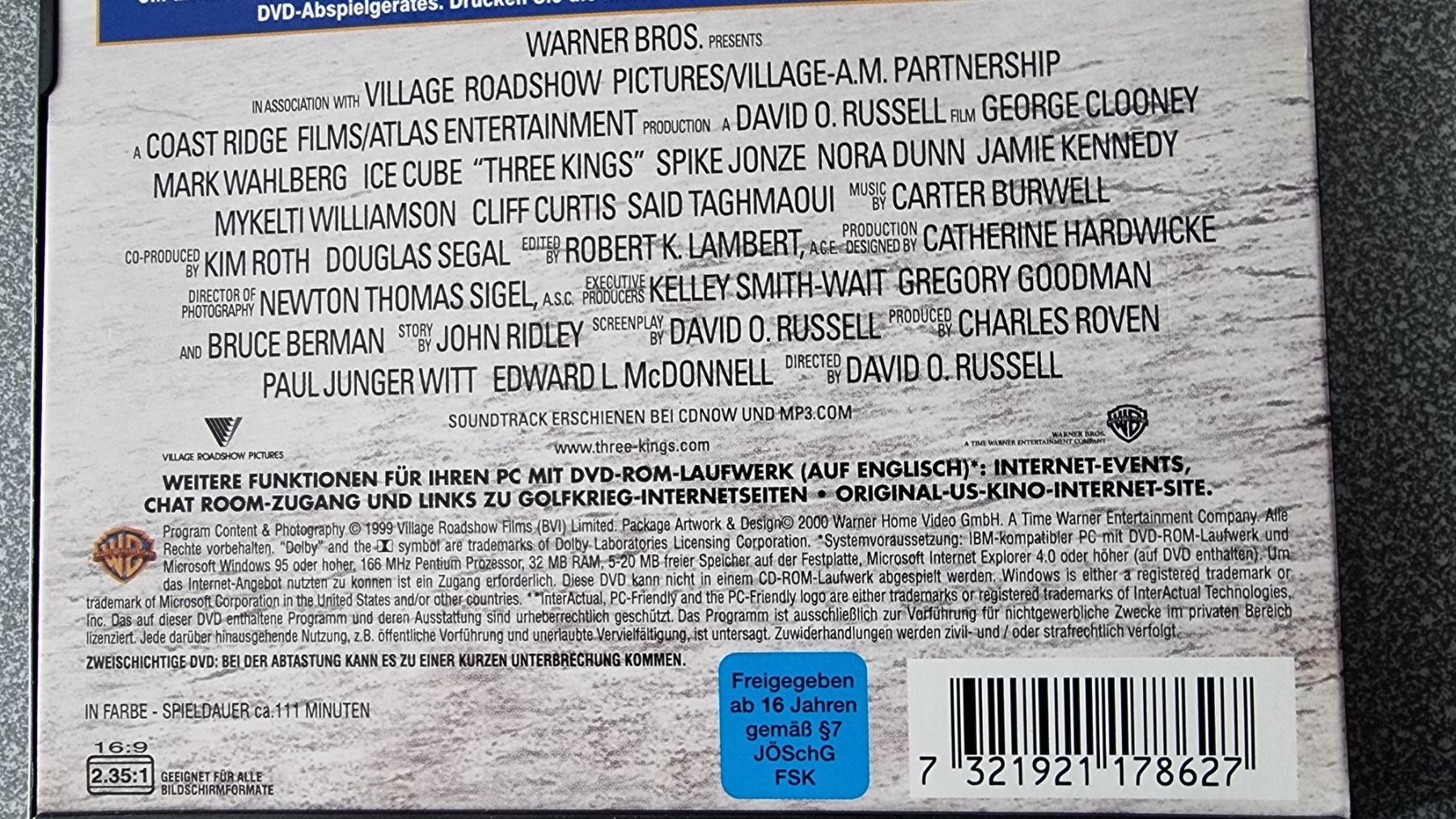 Tutti i DVDs: DVD Three Kings / George Clooney – Usato da Oetwil am See venduto da fineli2 1
