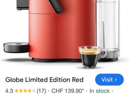 Coffee B Macchine per caffè & Macchine per espresso: Macchina caffè CoffeeB Globe Limited Edition nuova. – Nuovo e nell'imballaggio originale da Zürich venduto da yul_9mmz 1