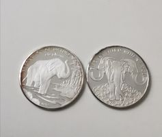 Silbermünzen Elefant