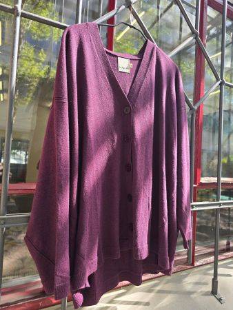 Kleidung: Strickcardigan auberginefbg. INDI&COLD (M)