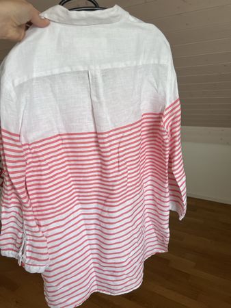 Clarina Leinen Bluse, Gr.  L XL 40 42, Longbluse, Top