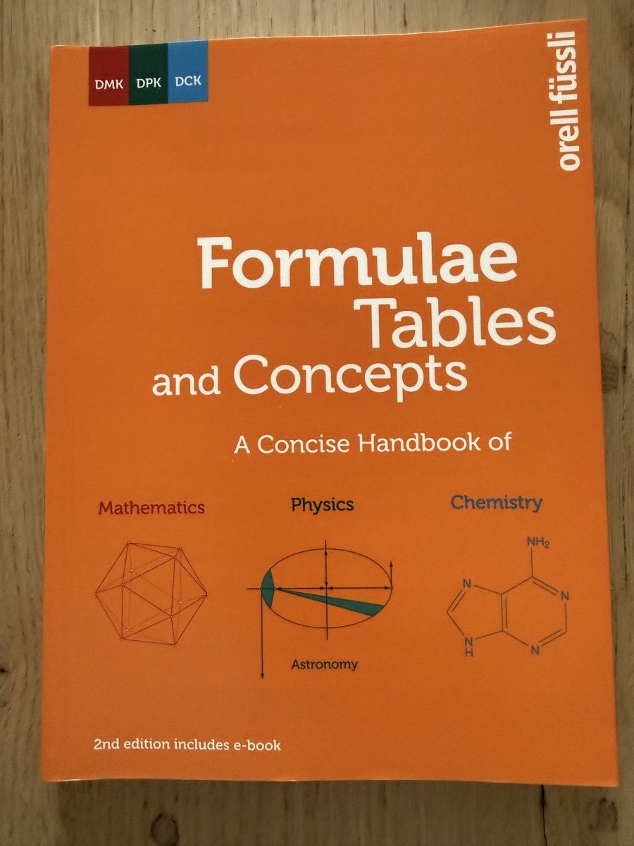 Libri: Formulae Tables and Concepts. A concise Handbook – Usato da Bern venduto da Franz8044