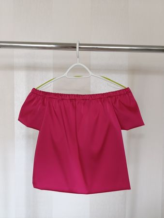 Maje Pinkes Sommeroberteil / Top, schulterfrei, Gr. 1 (XS/S)