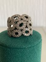 Bague argentée élégante avec zirconiums, taille 54💍