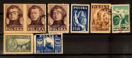Polen 1946-1948 Mickiewicz Burgen Zegadlowicz 8V GEST Lot