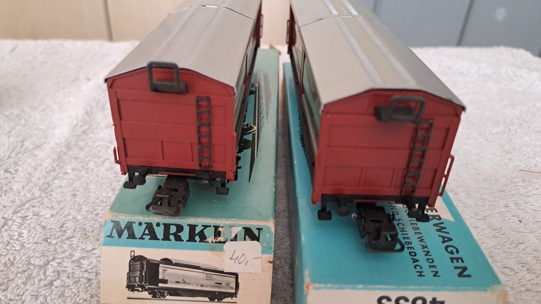 Märklin Modellini di ferrovie: Märklin 4633 4 Güterwagen H0 WS/7 – Usato da Winterthur venduto da Riebeli333 6