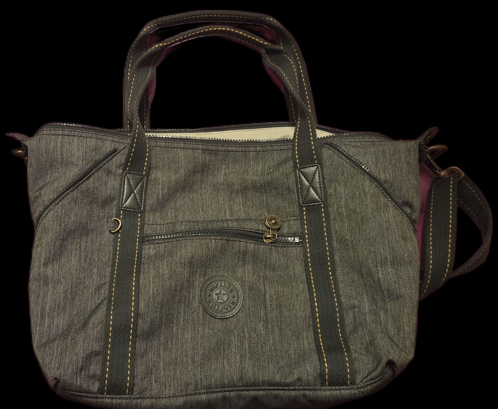 Kipling Sacs femmes: Kipling grosse Handtasche Grau Denim Optik, – D'occasion à Subingen par DENDLE20