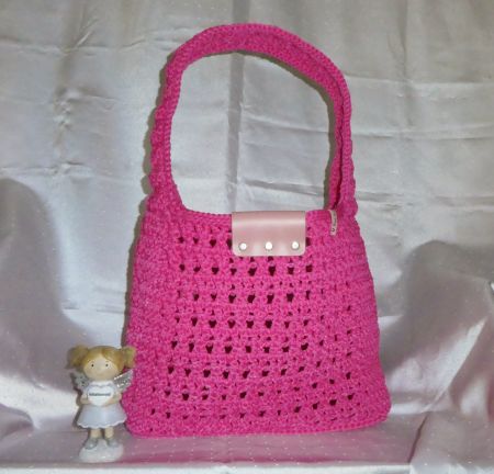 Gehäkelte Umhängetasche Shopper Strandhandtasche Damen Tasch