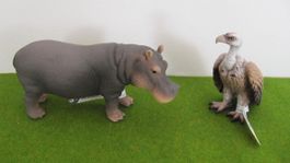 Schleich Nilpferd & Geier - Wilde Tiere