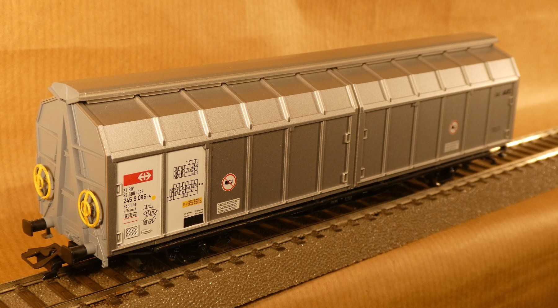 Roco Modellini di ferrovie: Roco 46945 SBB AAE Schiebewandwagen Hbillns – Nuovo (secondo la descrizione) da Muri b. Bern venduto da Malagueno 5